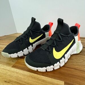 Nike Free Metcon 4 Training Shoes Black‎ Yellow Orange Womens Size 8.5
